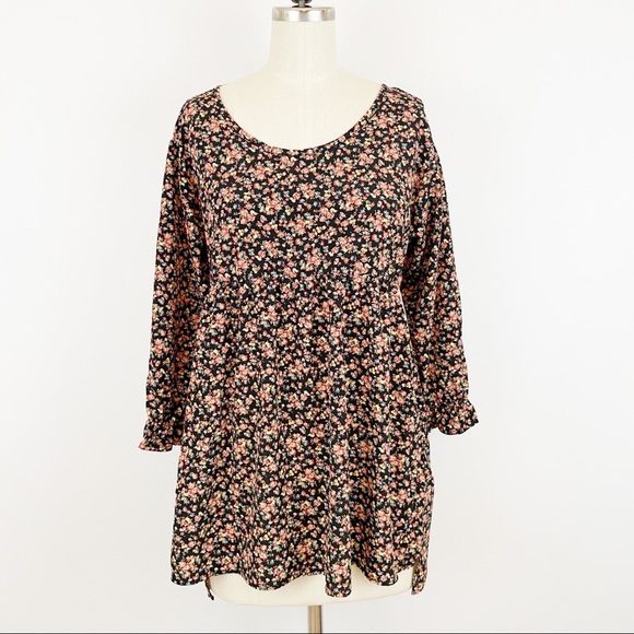 Elodie Tops - Elodie Baby Doll Floral Cottagecore Tunic‎ Dress